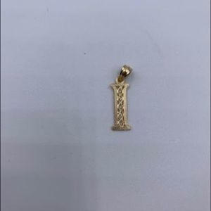 10K Yellow Gold Letter “I” small pendant